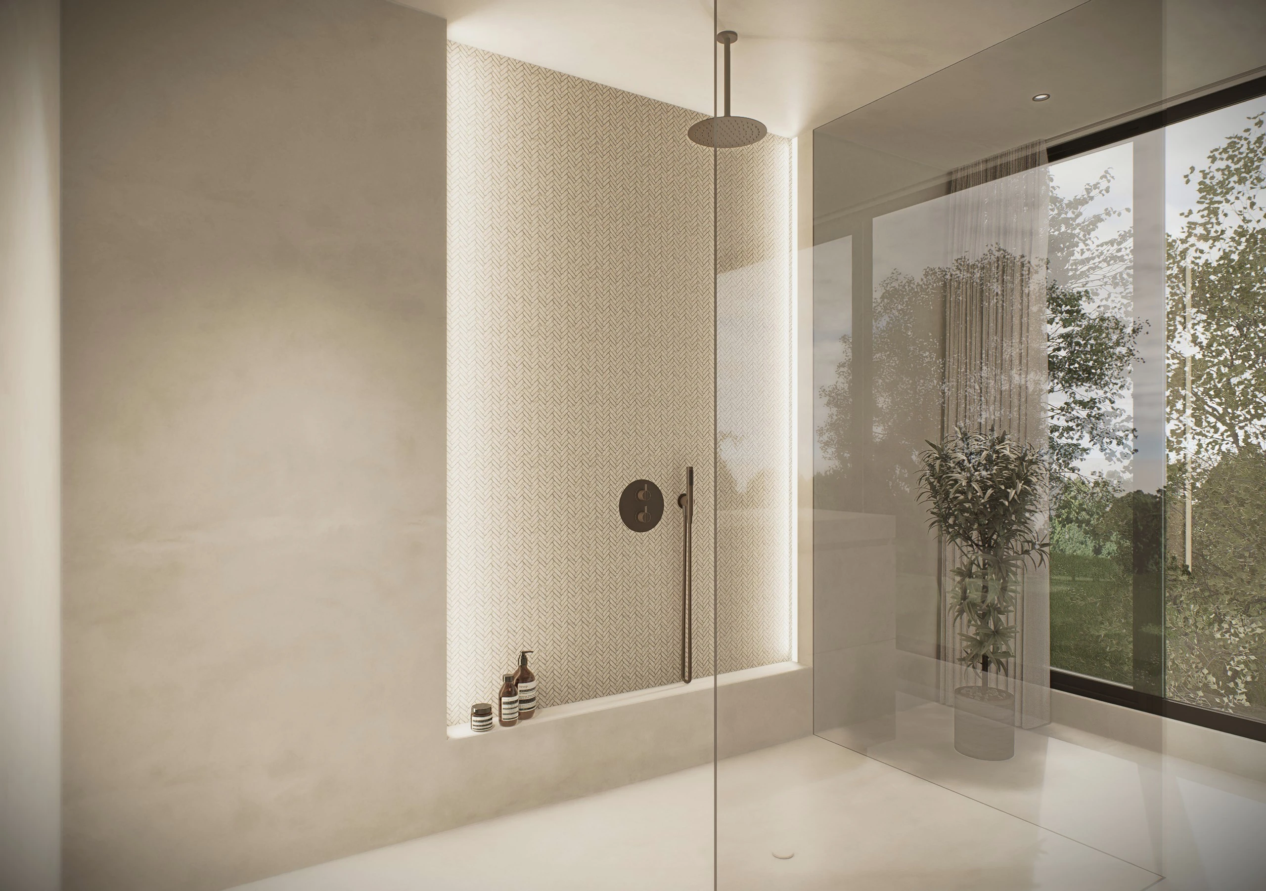 Luxueuze renovatie van een badkamer in Nijlen. Door high end architectenbureau Studio Anja Vissers uit Herentals.